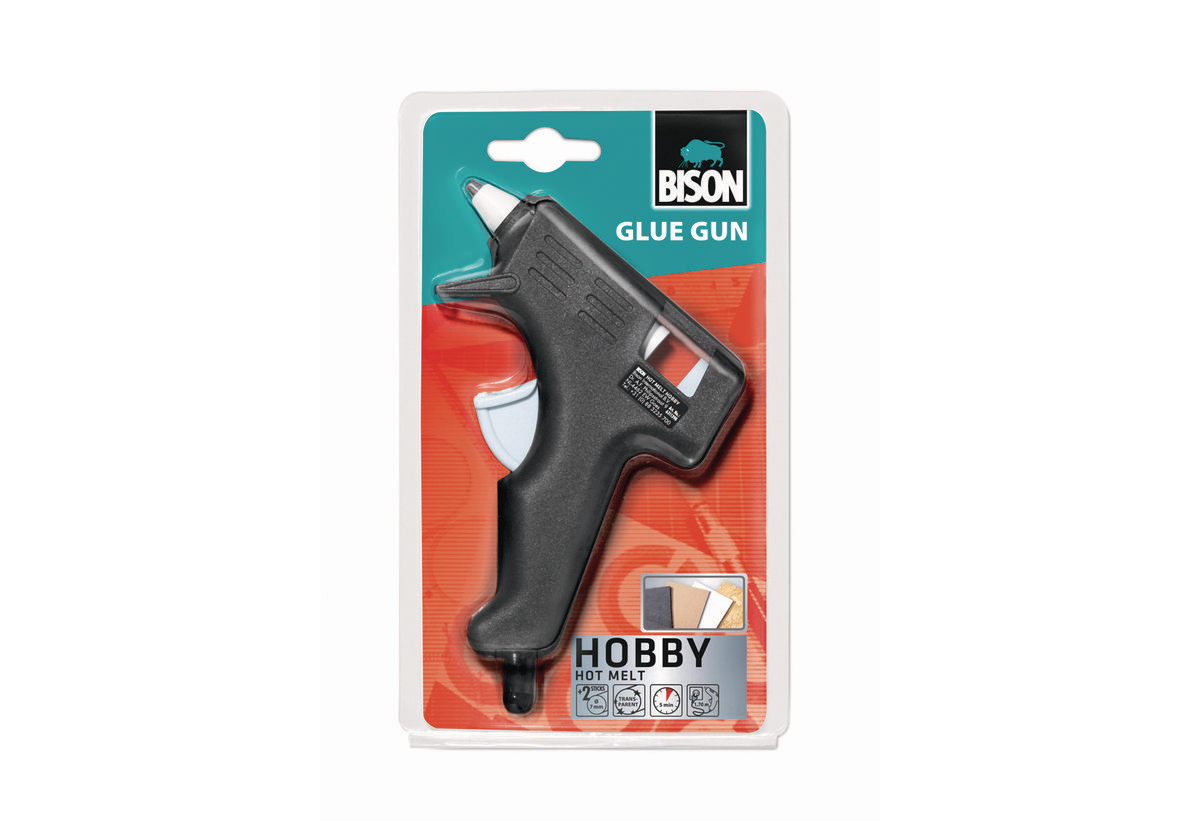 Απεικονίζεται το πιστόλι θερμοκόλλησης 